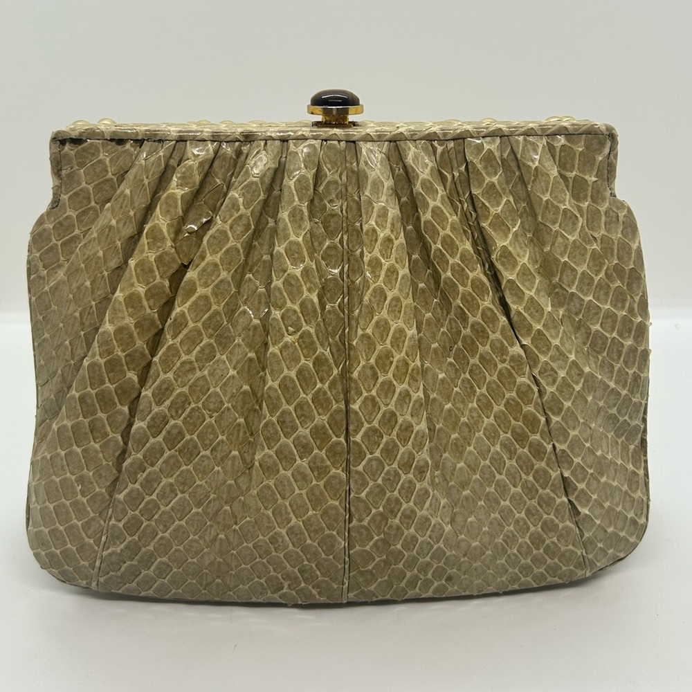 Judith Leiber Vintage Snakeskin Multi Color Gemstone Bag RARE NEW CONDITION - Picture 5 of 15